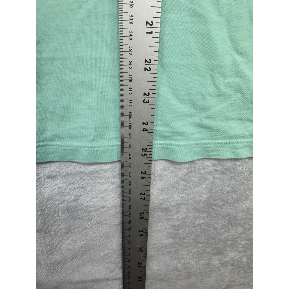 Lululemon All Yours Cotton Blend Crewneck T-Shirt Teal Green Women's 21x25 - Picture 5 of 5